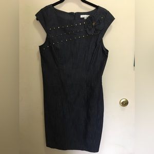 Sandra Darren Blue Denim Dress Size 10